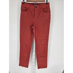 Gloria Vanderbilt Women's Rust Pockets Button Belt Loop Closer Jeans Size 4